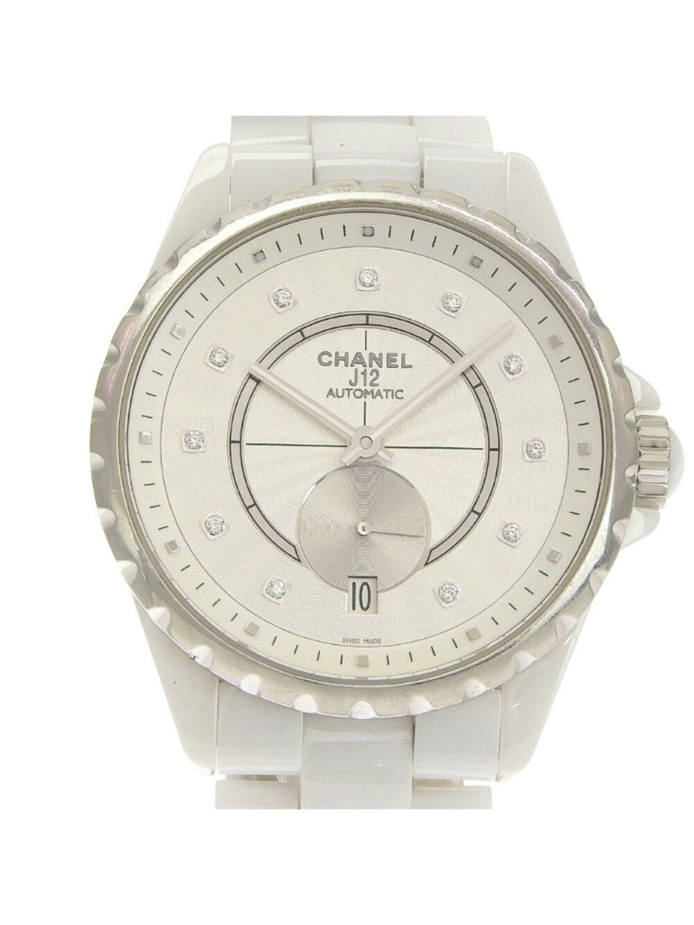 Chanel Diamond White Ceramic Watch